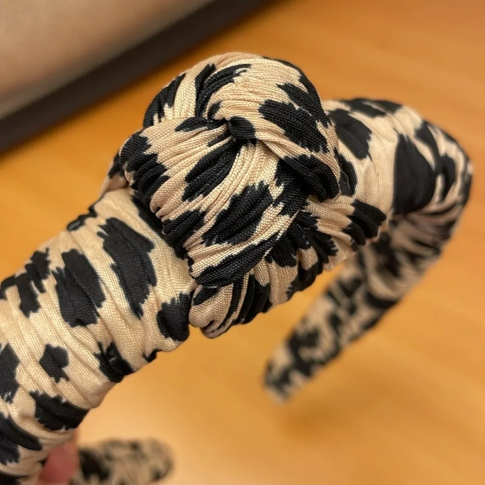 Loeffler Randall Cheetah print Knot Headband